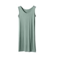 thumbnail image 1 of Timegard Sleep Wear for Women Plus Size V Neck Tank Top Loose Comfy Solid Color House Dress Homewear, 1 of 6