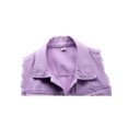 thumbnail image 3 of Denim Vest for Women Plus Size Casual Button Down Solid Color Ripped Crop Jacket Vest Waistcoat Streetwear, 3 of 6