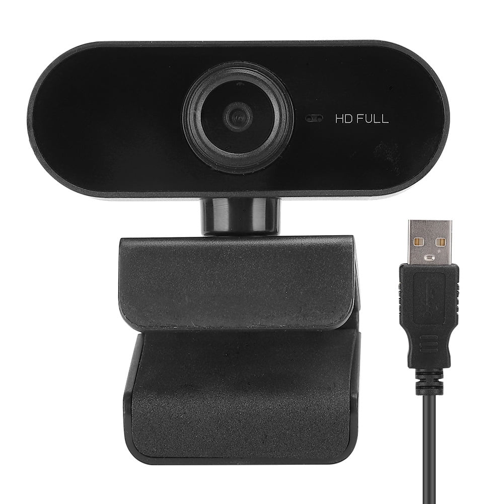 1080P Computer Webcam, Black Web Camera, USB Web Camera, USB Connected Computer Parts For Video Conference PC Desktop Notebook Black