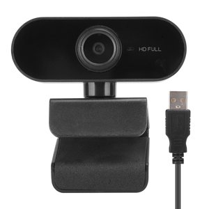 1080P Webcam informatique, caméra Web noire, USB Caméra Web, USB Pièces d'ordinateur connectées pour la conférence vidéo PC Notebook de bureau noir