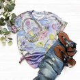 thumbnail image 1 of EIMELI Femmes Décontracté Été Pâques Drôle Chick Bunny Imprimé Manches Courtes Col Rond T-Shirt T-Shirts pour Femmes Vert G, 1 of 3