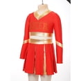thumbnail image 3 of Sxiwei Kids Girls Cheerleading Uniform Cheer Outfits Metallic Patchwork Competition Performance Costume A01 12, 3 of 7
