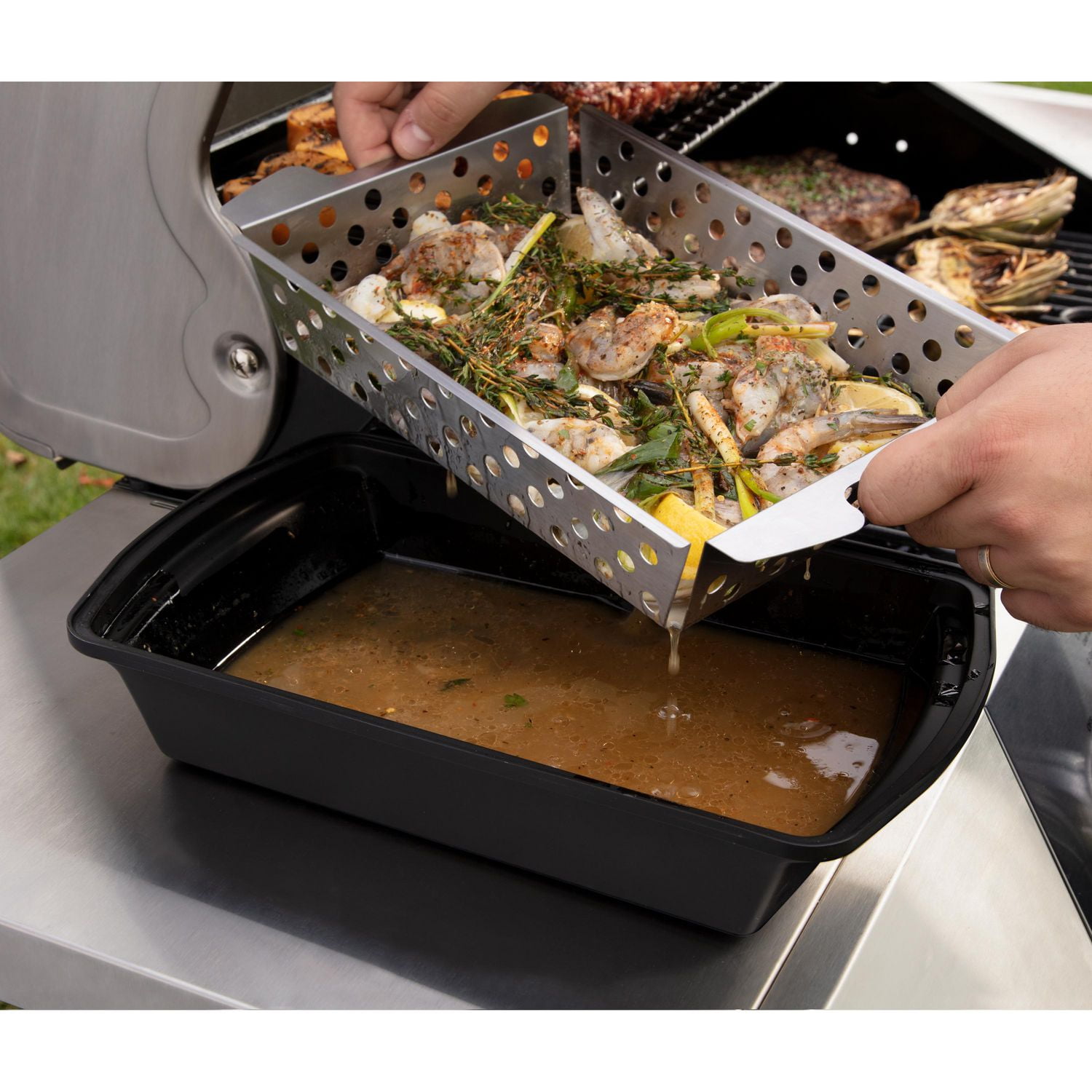 ENSEMBLE MARINADE ET PANIER À GRILLER CUISINART