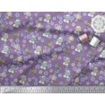 thumbnail image 3 of Soimoi Polyester Crepe Fabric Floral,Owl & Cow Cartoon Decor Fabric Printed Yard 52 Inch Wide, 3 of 3