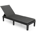 thumbnail image 2 of Costway Patio Lounge Chair Recliner Chair with 3-Position Adjustable Backrest & Cushion Gray, 2 of 8
