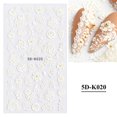 thumbnail image 3 of EGNMCR Nail Stickers Nail Art Embossed Sticker 5d Three-dimensional Hollow White Lace Flower Nail Applique Nail stickers, 3 of 3