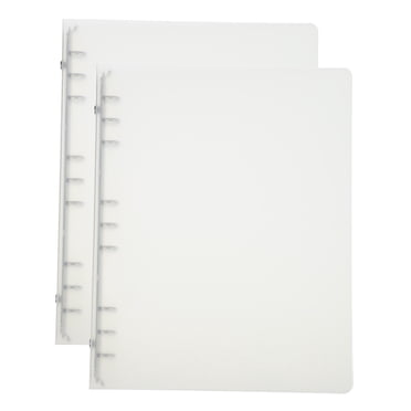 Uxcell B5 Binder Cover, 2 Pcs PP 9 Ring Loose Leaf Binder Protector Round Ring Binder, Transparent