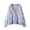 Blue, variant on Fortune Women Little Daisy Sweater Cardigan V Neck Floral Print Loose Knit Coat