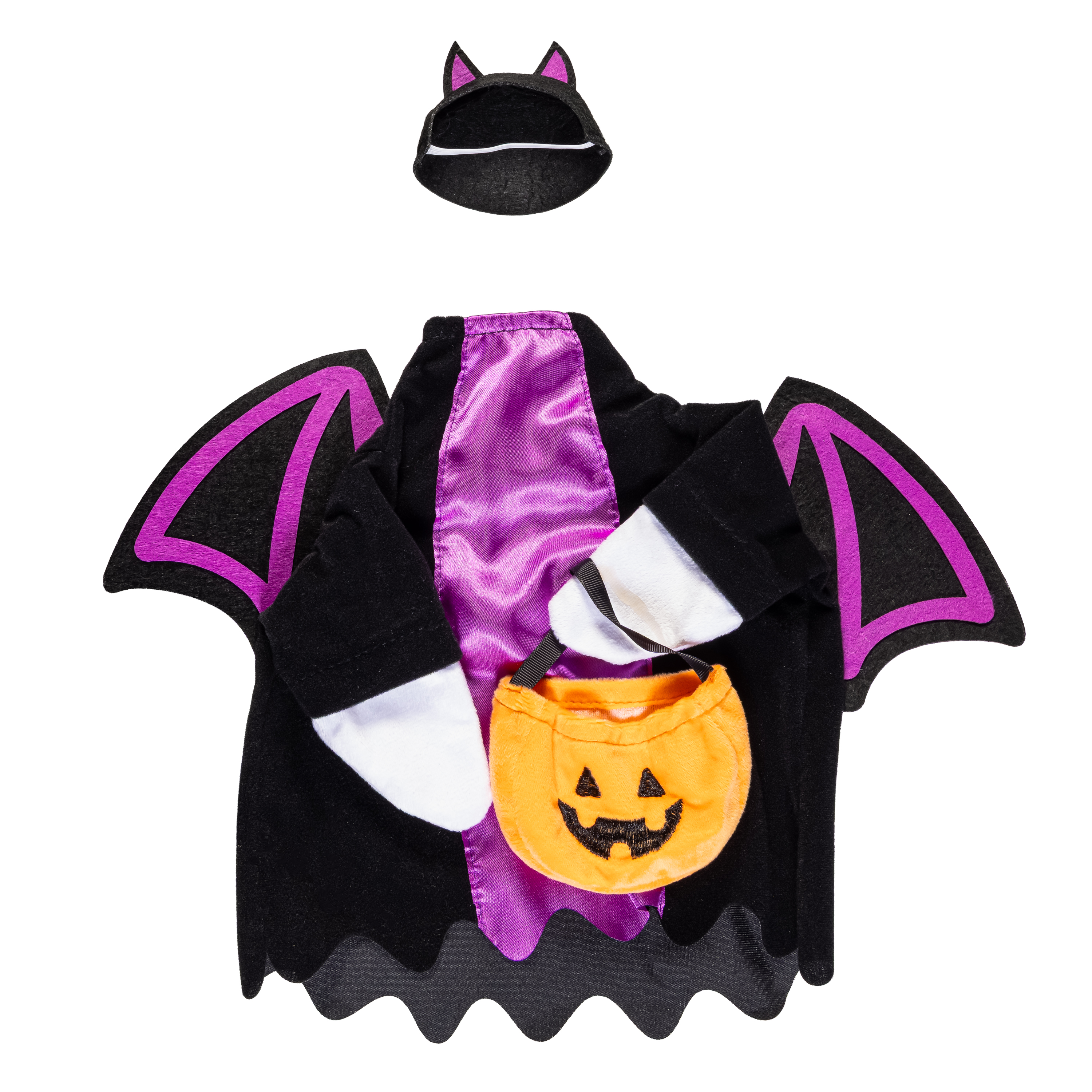 Mainstays Ensemble de 2 tenues d'automne pour oie de porche, sorcière et chauve-souris, convient aux oies de 50 cm.