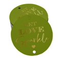 thumbnail image 1 of Inkdotpot Gold Foil Paper Hang Tags Let Love Sparkle Wedding Favor Tags 100 Pieces, 1 of 6