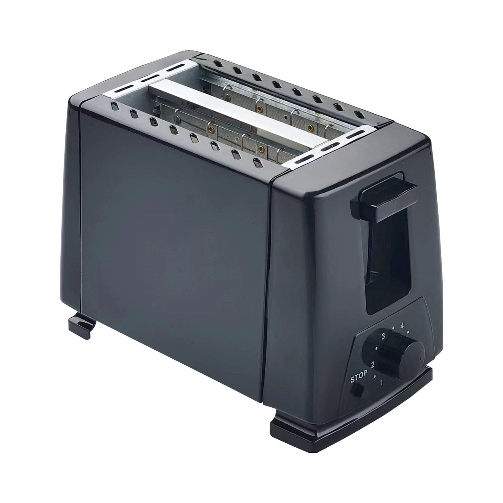 BotaniNest Oaster 2 Slices Stainless Steel Double Slot Toaster With Bun Attachment Function 7 110v