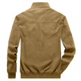 thumbnail image 3 of Cameland Men Big & Tall Jacket Zipper Pocket Ribbed Hem Non-hooded Sports Solid Top Coat, 3 of 8