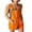 Orange, variant on Gupgi Denim Bib Overalls for Women Jumpsuits Adjustable Straps Pocket Romper Shorts Casual Rolled Cuff Shortalls
