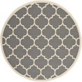 thumbnail image 1 of Safavieh Tapis Anthracite Intérieur Extérieur - Rond 4 Pieds, 1 of 1