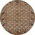 thumbnail image 1 of Ahgly Tapis Rond Abstrait Intérieur Marron Sienne Foncé Sud-Ouest, 3 Pieds Rond, 1 of 6