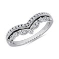 thumbnail image 1 of 0,20 Ct P.t. Forme Ronde Diamond Naturel Dernier Design Alliance Éternité pour Femmes en Or Blanc Massif 14K Taille 8, 1 of 7