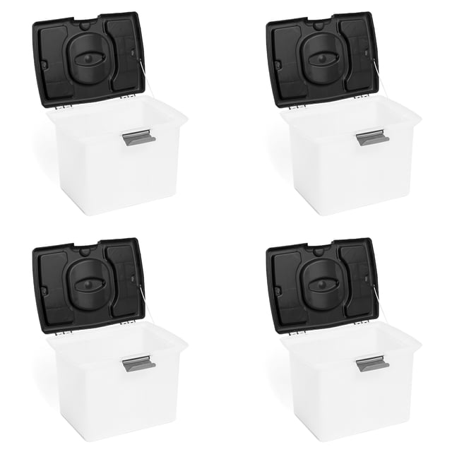 Gracious Living Rangement Empilable pour Fichiers avec Compartiment pour Accessoires (Lot de 4)
