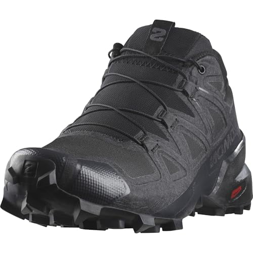 Salomon Chaussures de Course sur Sentier SPEEDCROSS pour Hommes, Noir / Noir / Fantôme, 12