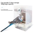 thumbnail image 4 of Bird Transparent Bird Feeder Automatic Pets Seed Feeder Food Container Bird Cage Accessories, 4 of 8