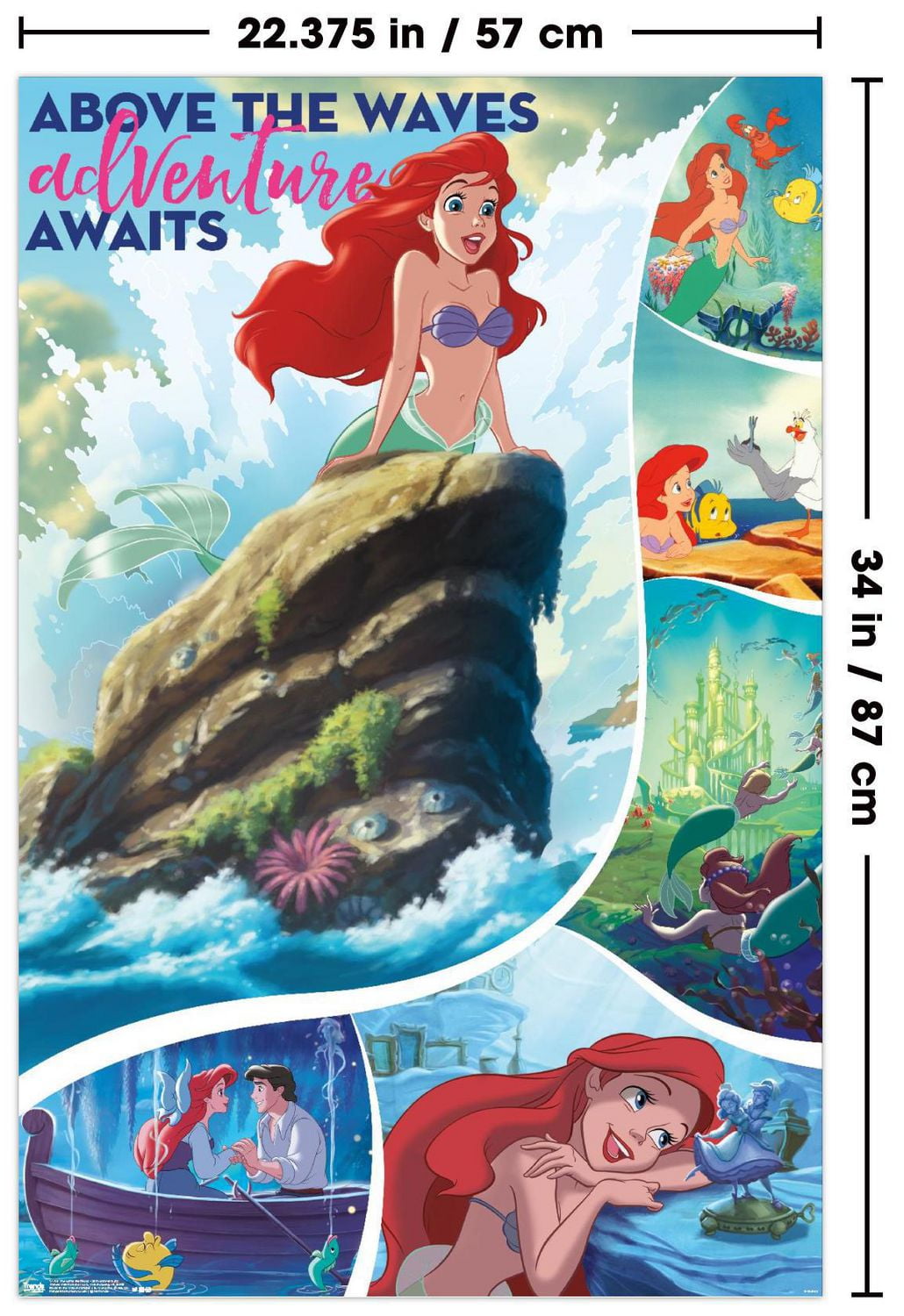 Disney The Little Mermaid - 30th Anniversary Wall Poster, 22.375" x 34"
