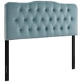 thumbnail image 2 of Modway Annabel King Diamond Tufted Performance Velvet Headboard in Light Blue, 2 of 8