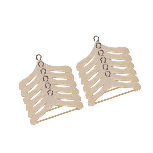 serony 12x Dollhouse Clothes Hangers Miniature Doll House Clothing Rack Mini Toy