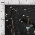 thumbnail image 2 of oneOone Polyester Spandex Black Fabric Tropical Bach Sewing Craft Projects Fabric Prints By Yard 56 Inch Wide, 2 of 4