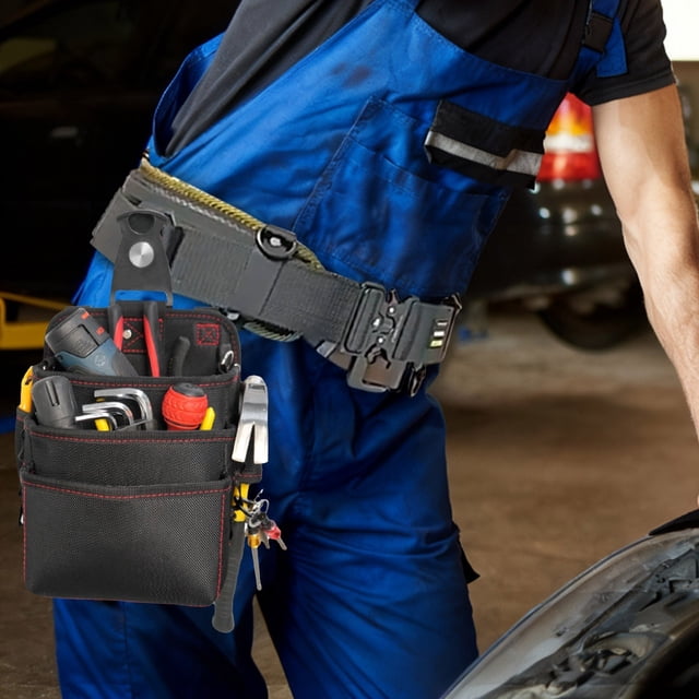 Sac à Outils Robuste avec Multiples Poches pour un Rangement Organisé et un Transport Facile - Construction en Polyester Durable pour un Usage Quotidien