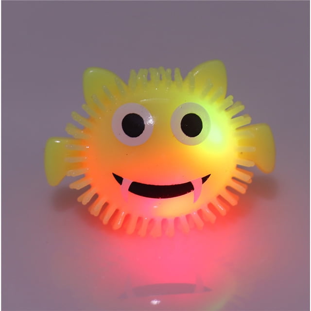 Agiferg Halloween Flash LED Light Pumpkins Finger Ring Hallowmas Party Props