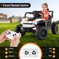 thumbnail image 2 of Gymax 12V Kids Ride on Truck w/Parental Remote 3 Speeds & Reverse Forward Function White, 2 of 9