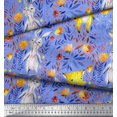 thumbnail image 2 of Soimoi Green Rayon Fabric Tendril & Abstract Print Fabric by the Yard 42 Inch Wide, 2 of 5