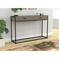 thumbnail image 1 of Safdie & Co. Entryway Table/Console Table/Sofa Couch Table-48"L/Dark Taupe/Black Metal, 1 of 5