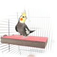 thumbnail image 1 of E-Trad Support de Cage pour Oiseau Perroquet Plateforme en Bois pour Meulage des Pattes Propre, 1 of 5