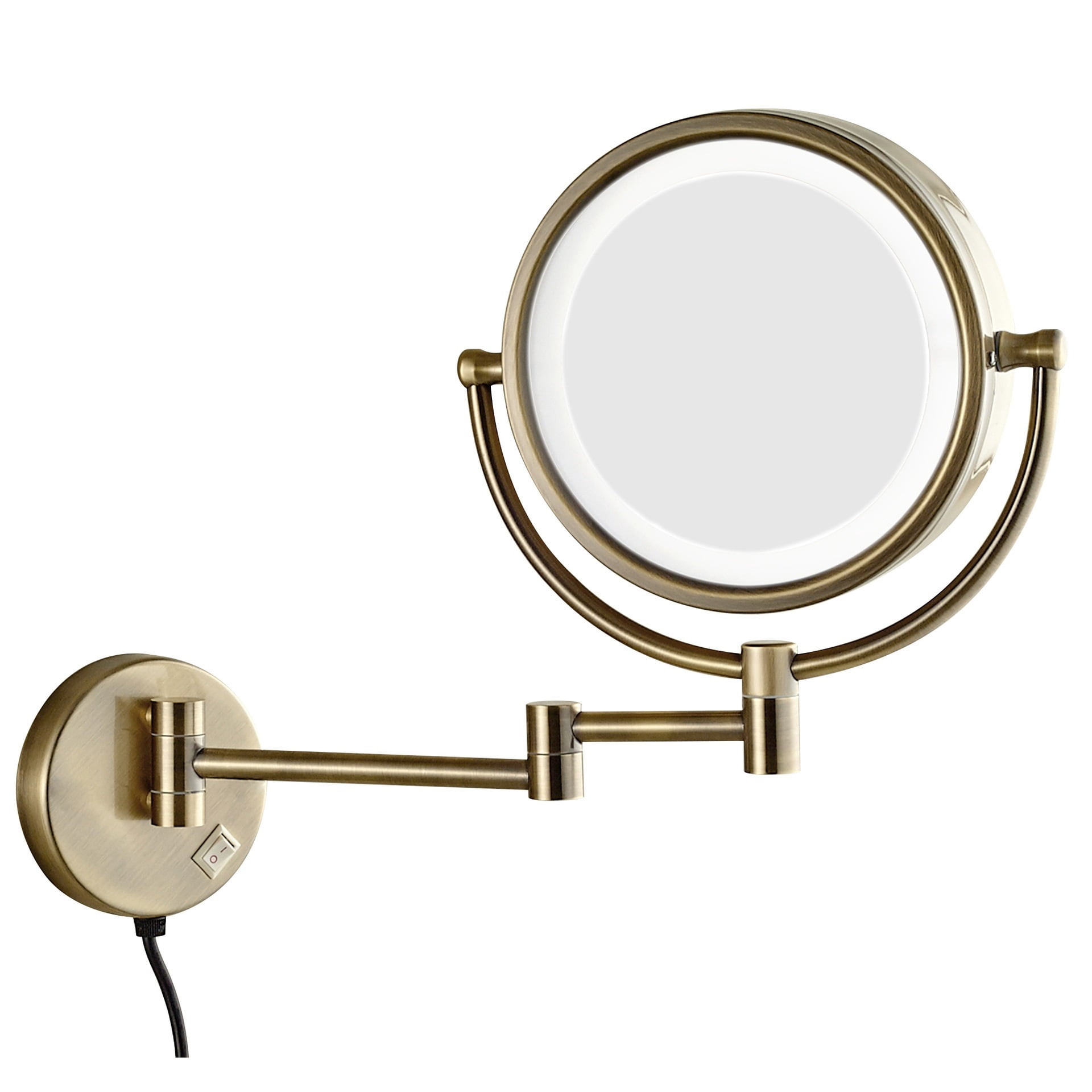 Personal Makeup Mirror Vanity Mirror With Lights Makeup Mirror Wall-mounted LED Light 10X Bath Telescopic Folding Double-sided Makeup Vanity Mirror ,Widely Use