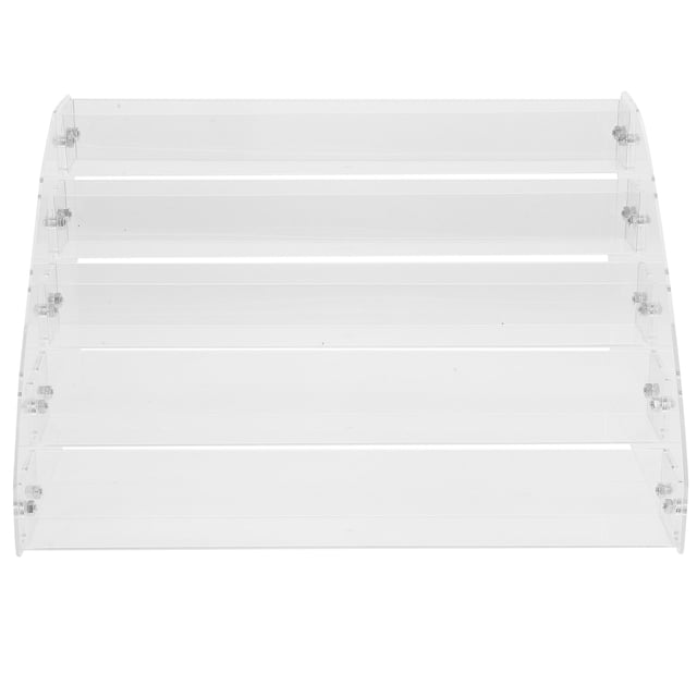 KAKOWELY desktop rack card holder Clear Acrylic Desktop Rack Card Holder with Five Layers for raffle Brochures Greeting Cards Multipurpose Brochure Holder