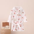 thumbnail image 1 of LSLJS 2-12Years Girls Fleece Hooded Bathrobe Children's Warm Printed Bathrobe Four Seasons Bathrobe Gifts, Kids Robe, 1 of 3