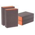 thumbnail image 1 of Unique Bargains 4pcs Sanding Sponge Blocks 800-1000 Grits Block 100x70x25mm, Brown&Orange, 1 of 7
