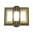 thumbnail image 2 of Nostalgic Warehouse 719715 Meadows Switch Plate with Triple Rocker, Antique Brass, 2 of 3