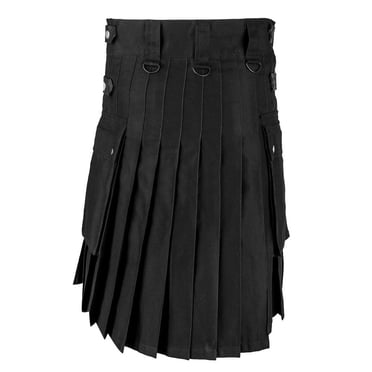 XZNGL Mens Vintage Kilt Scotland Gothic Fashion Kendo Pocket Skirts Scottish Clothing