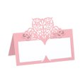 thumbnail image 1 of Unique Bargains Table Name Place Cards,50pack Favor Decor Hollow Butterfly Cut Design Seat Blank Card, Pink, 1 of 5