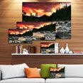 thumbnail image 4 of Tableau mural très large Design Art Bord Paysage Rivière des rocheuses au couchée de soleil, 4 of 4