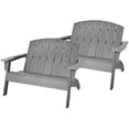 thumbnail image 1 of Gymax Set of 2 Adirondack Chair Patio HDPE Adirondack Loveseat Bench Weather Resistant, 1 of 7