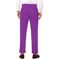 thumbnail image 3 of INSPIRE CHIC Men's Slim Fit Trousers Flat Front Solid Color Business Pants 30 Purple, 3 of 7