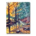 thumbnail image 2 of Designart Landscape With River In Autumn Forest Sunset Canvas Wall Art, 2 of 4