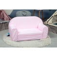 thumbnail image 2 of Delsit Canapé pour Tout-Petit 2 en 1, Sofa en Mousse pour Enfant à Ouverture Rabattable, Pois Roses, 2 of 4