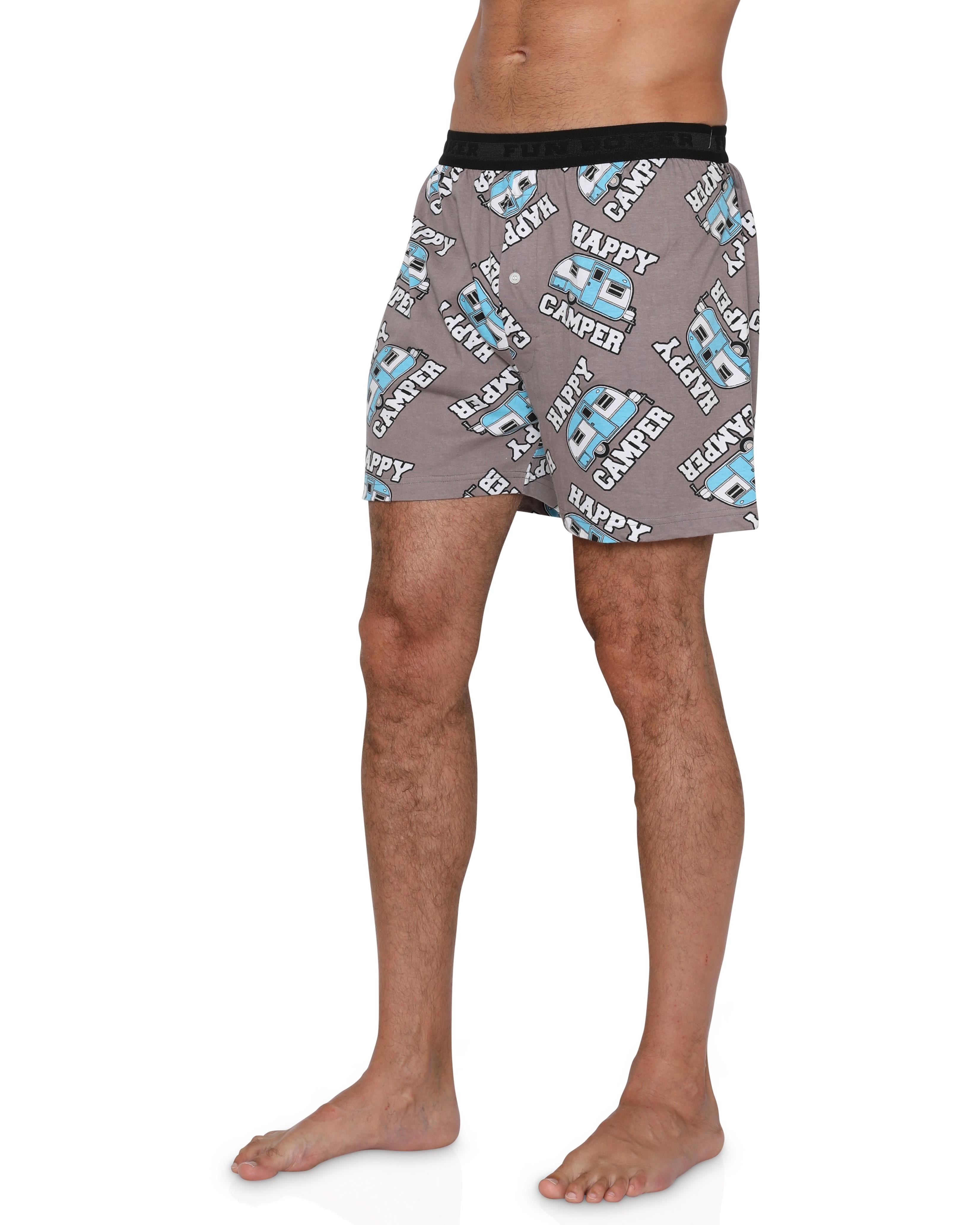 Caleçons pour Hommes à Imprimé Amusant, Caleçons Courts pour Adultes Boxer