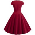 thumbnail image 3 of EGNMCR Robes d'Été Femmes Tendance 2024 Femmes Vintage Manches Courtes 50s Ménagère Décontractée Soirée Fête Bal Robe, 3 of 7