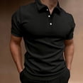 thumbnail image 4 of BOBOGOJP Polo à Manches Courtes pour Homme Séchage Rapide Polo de Performance à Manches Courtes pour Golf Randonnée Équitation (Noir,P), 4 of 5