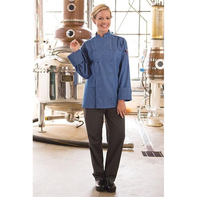 Uncommon Threads 4003-3407 Pantalon de Chef Ample Teint en Fil Gris Gabordine - 3XLarge