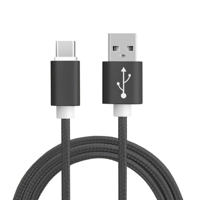 spellwife 1 Meter Type-C Woven Mobile Phone Data Cable Charging Line Cord 2 in 1 Fast Charging Data Transfer